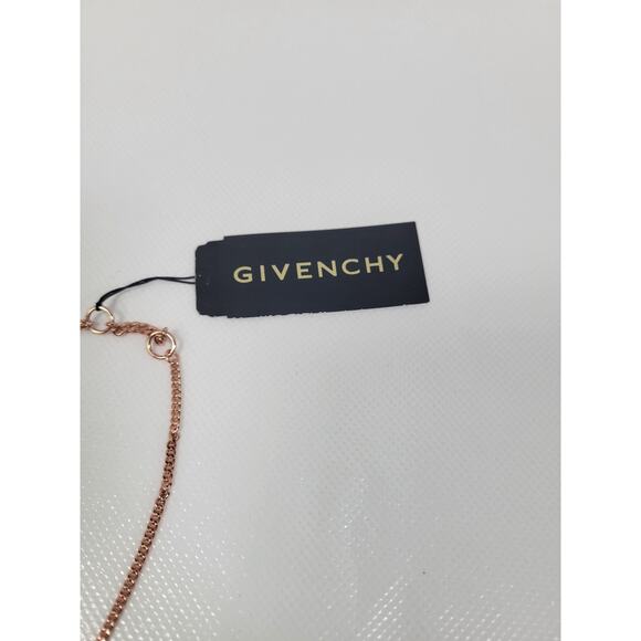 Givenchy ROSE GOLD TONE CRYSAL LARIAT NECKLACE - Picture 4 of 8